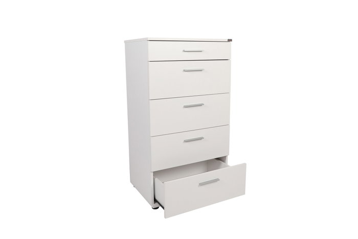 Hanah Home Cómoda de 5 cajones Blanca Hanah Home Cómoda de 5 cajones Blanca
